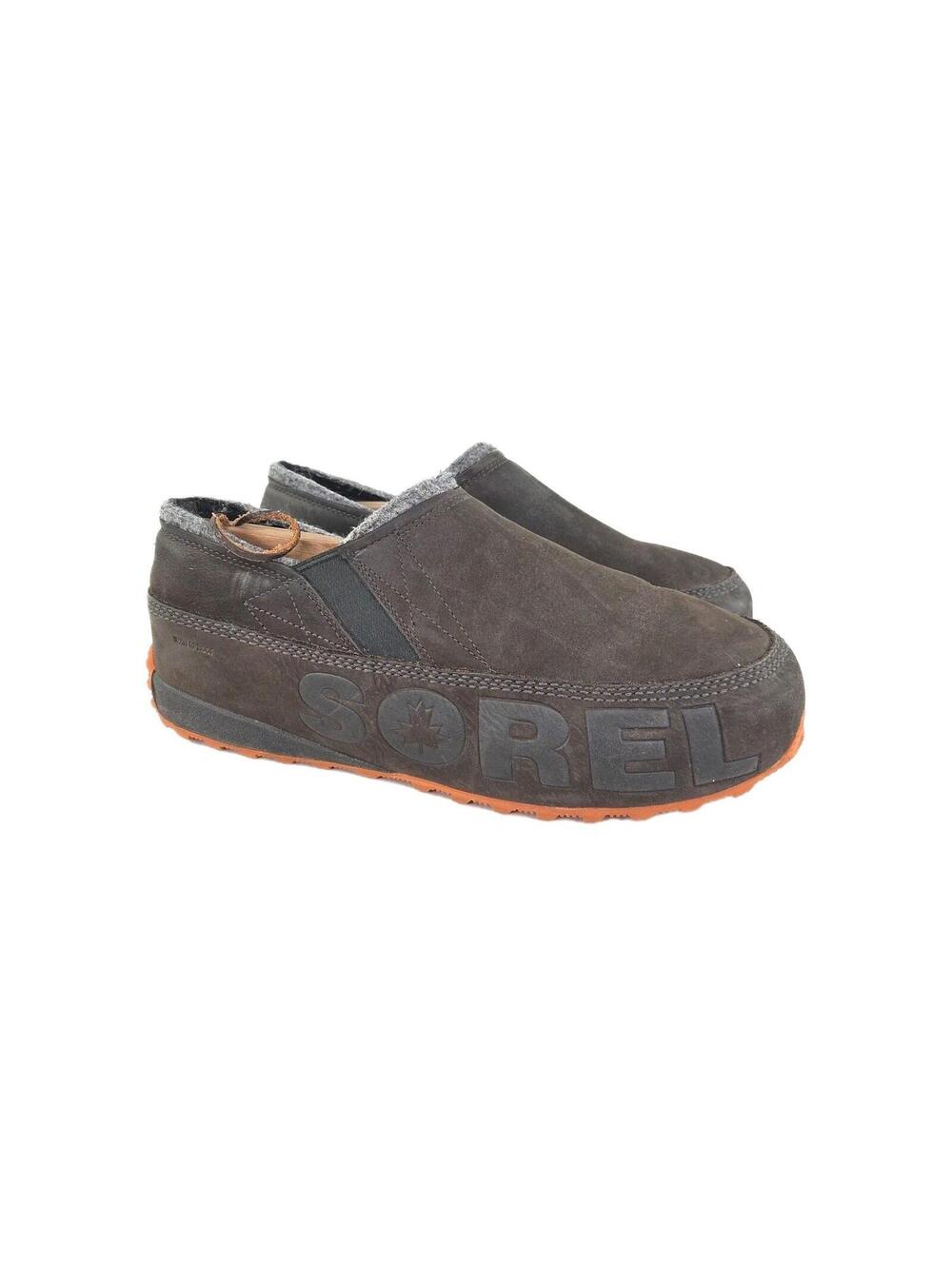 Sorel Fairbanks slip-on waterproof shoes US 12 brown leather Wool Felt Lined